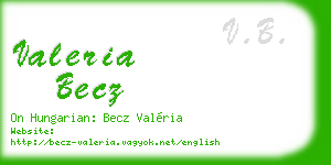 valeria becz business card